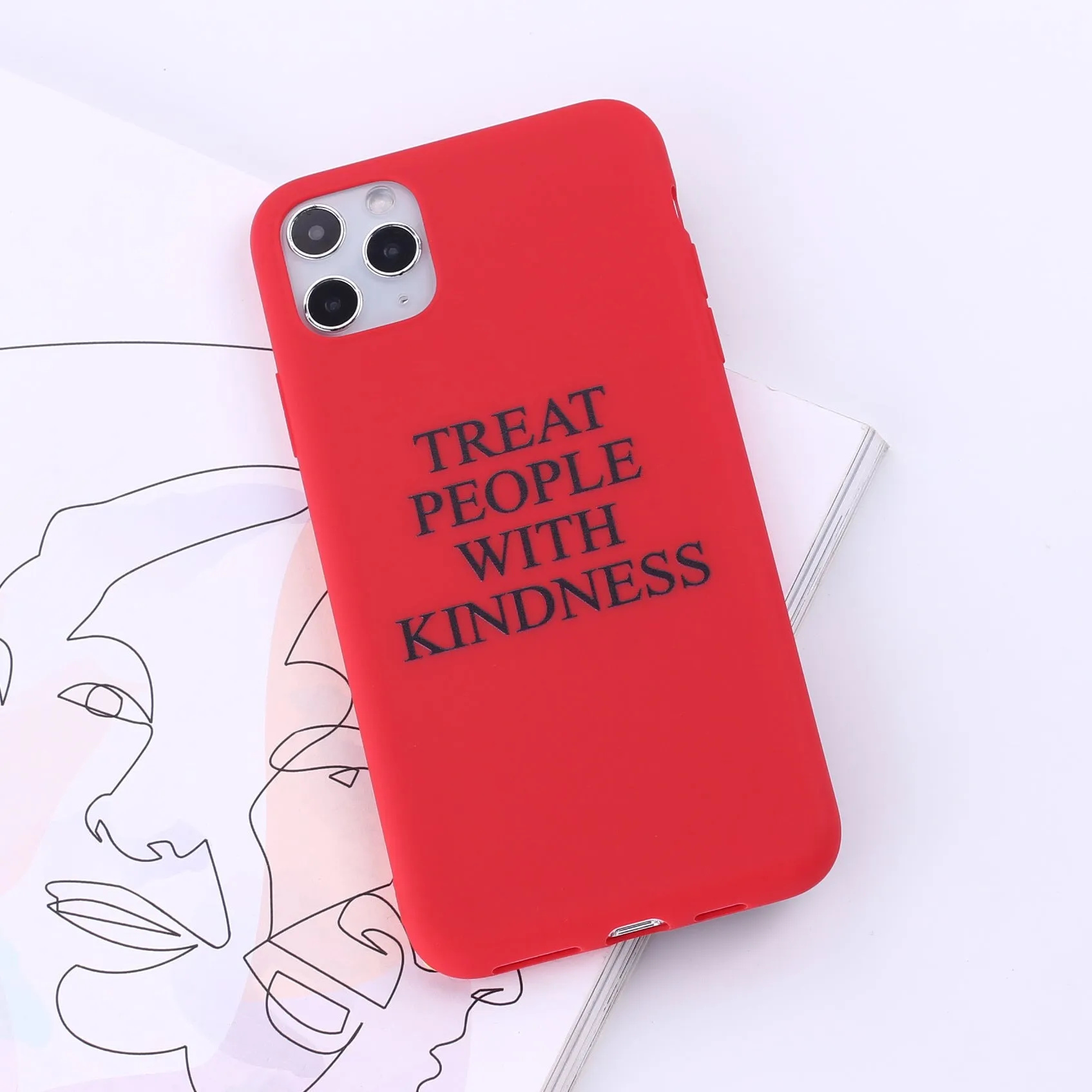 Printed TPU back cover phone case for iPhone and Samsung models in assorted colours.