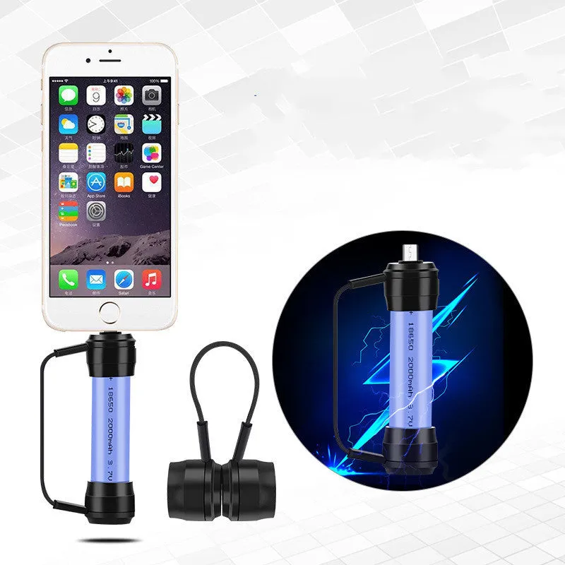 Mini portable keychain emergency charger for mobile phones with lithium battery