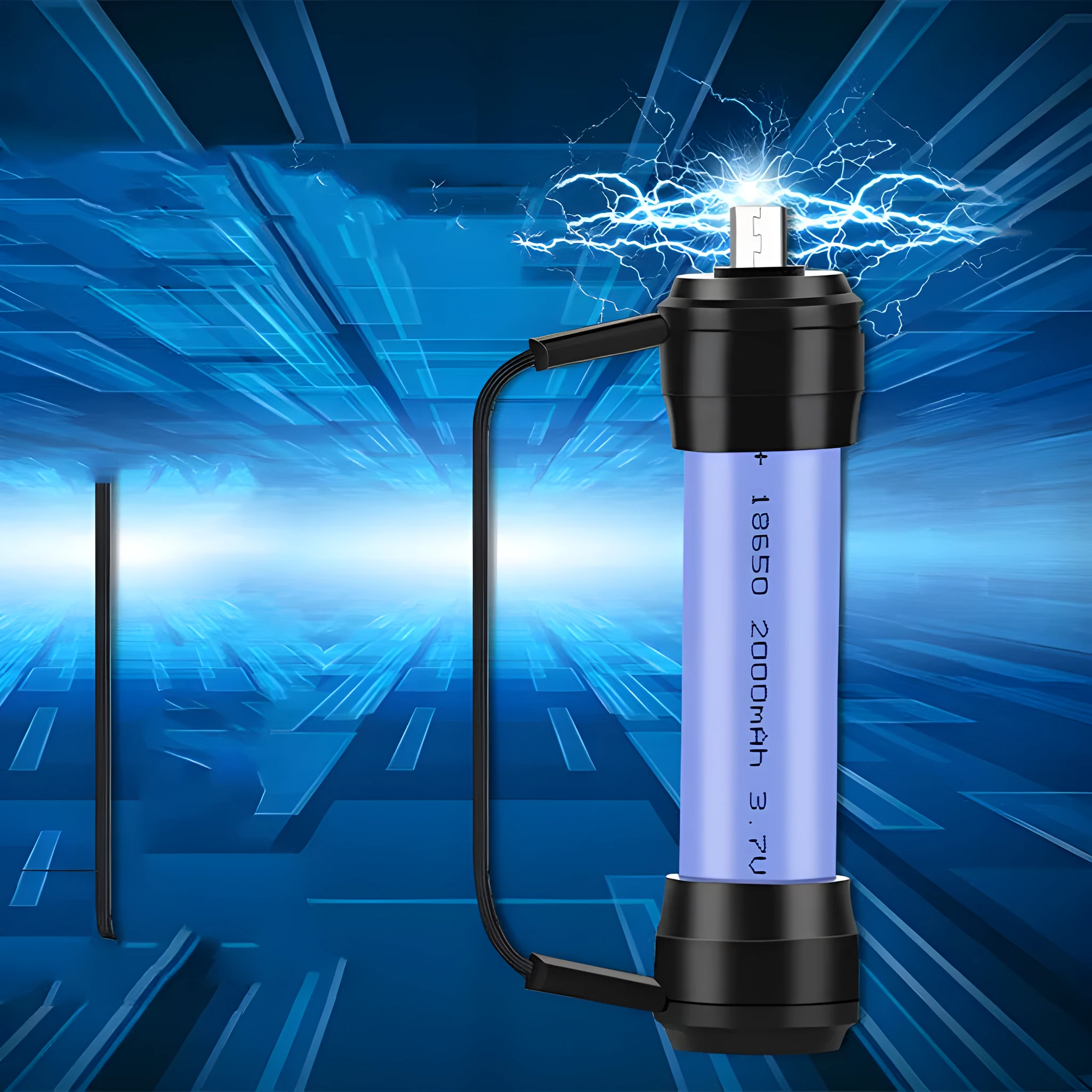Mini portable keychain emergency charger for mobile phones with lithium battery