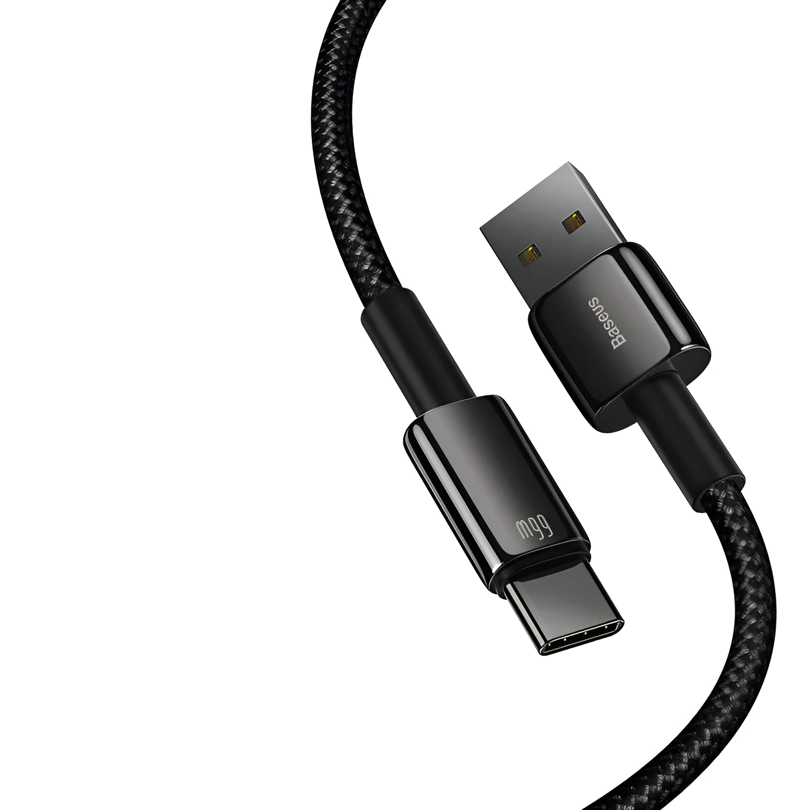 Baseus USB C fast charging cable for Android phones showing 66W 5A 6A specifications