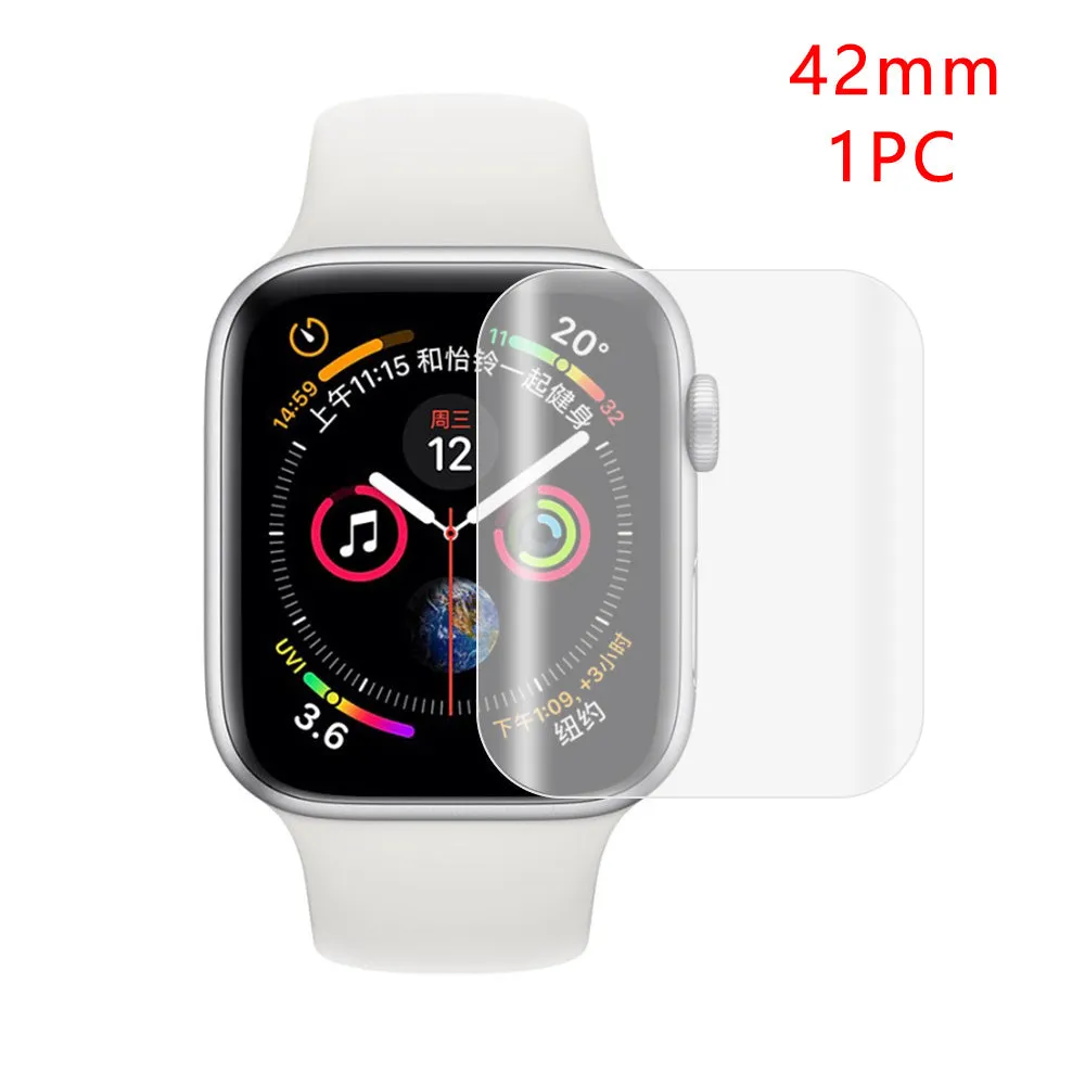 Apple Watch full coverage hydrogel screen protector for Series 3 and Series 4 models