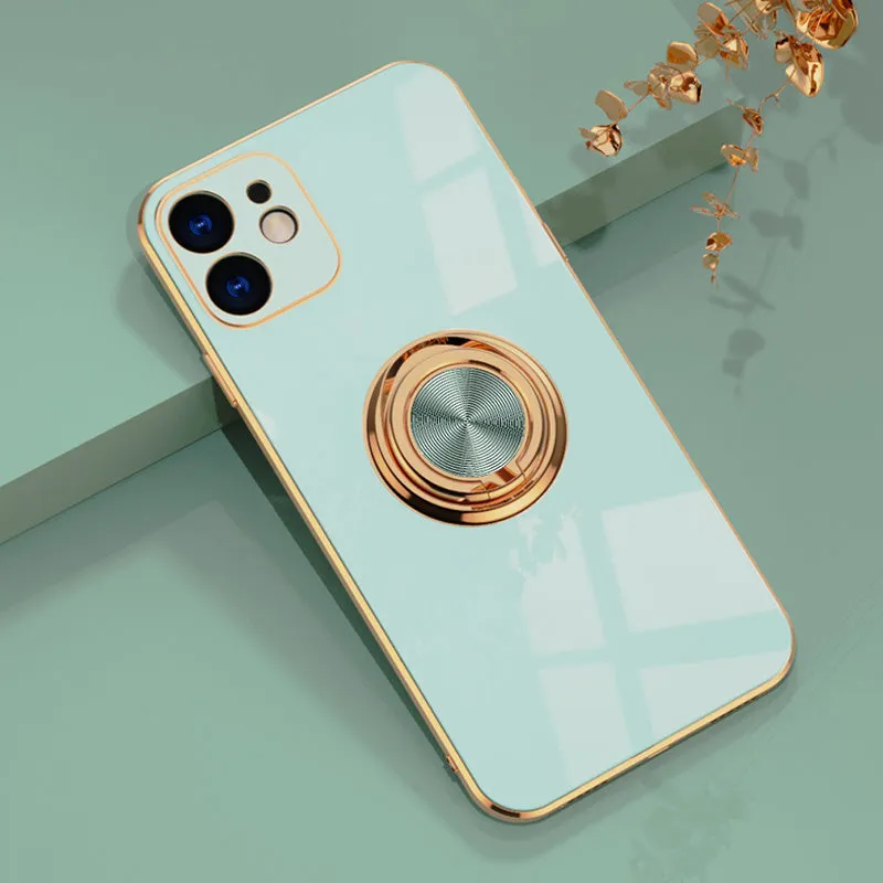 Electroplated TPU magnetic back cover case for iPhone X, XS and XS Max in solid colours.