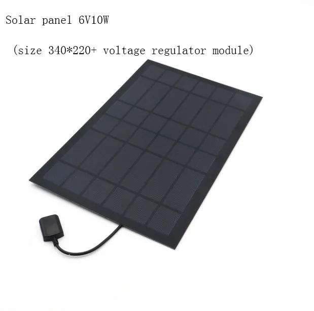 Solar panel with attached fan unit and USB port for mobile phone charging