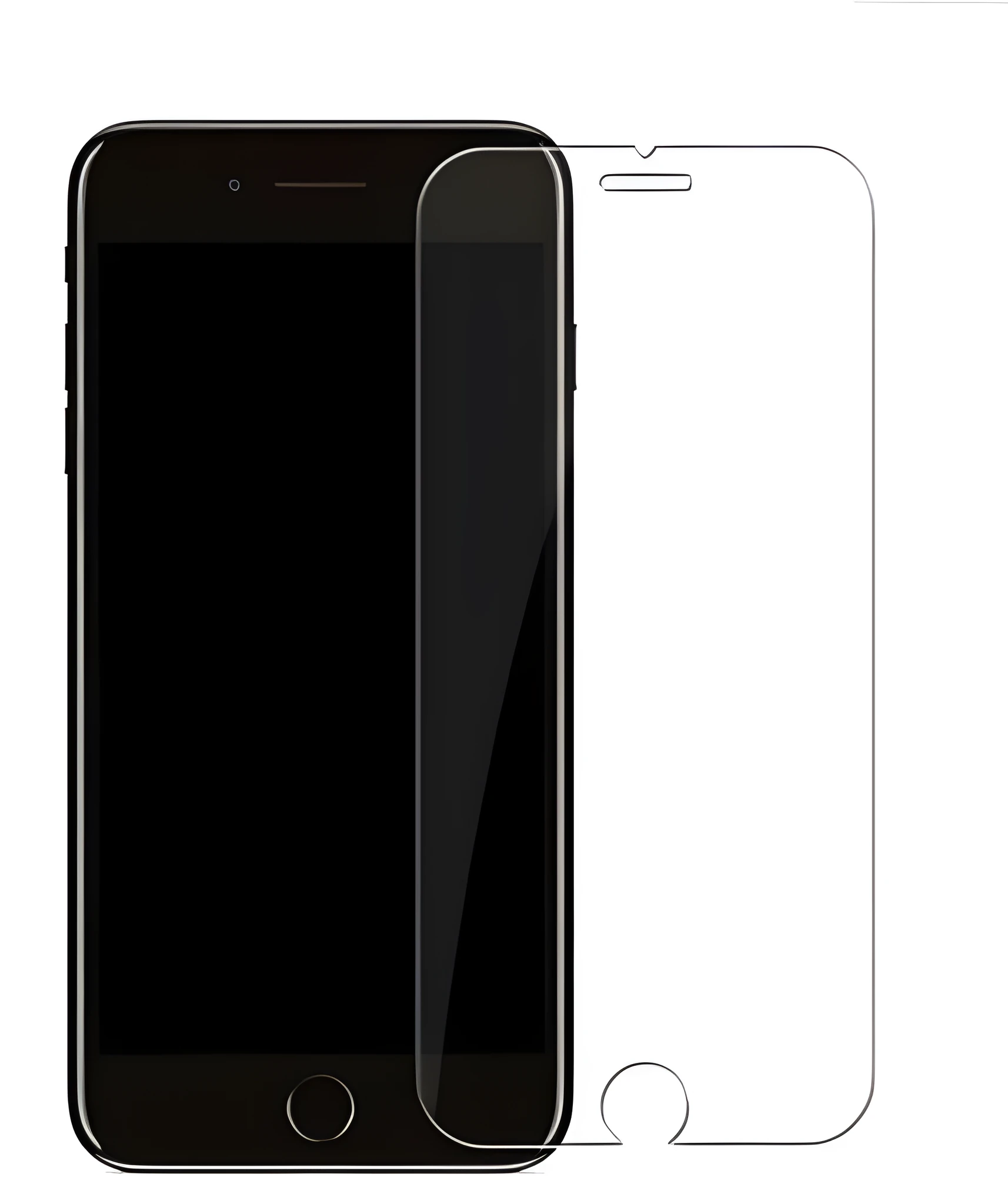 Tempered glass screen protector for iPhone 7 and iPhone 8 with curved edges