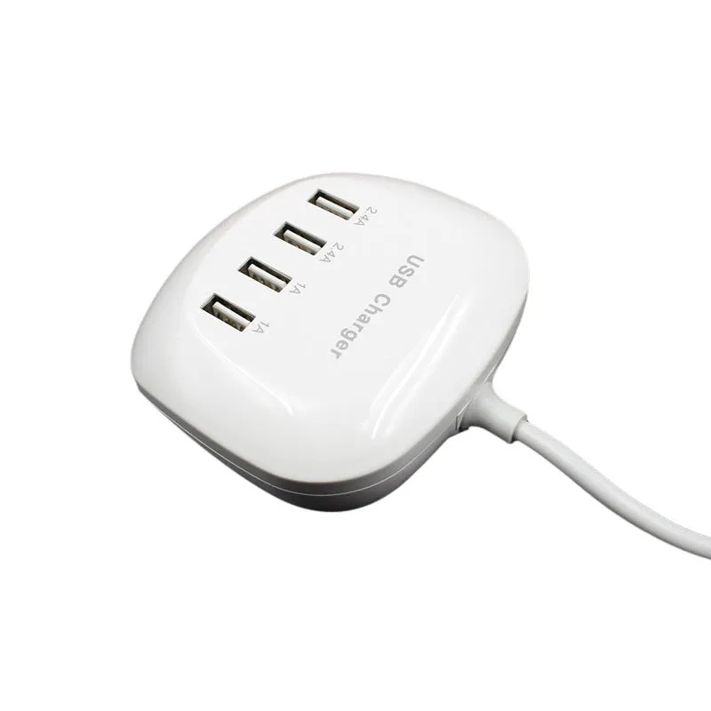 USB wall charger with EU and US plug options for smartphone and tablet charging