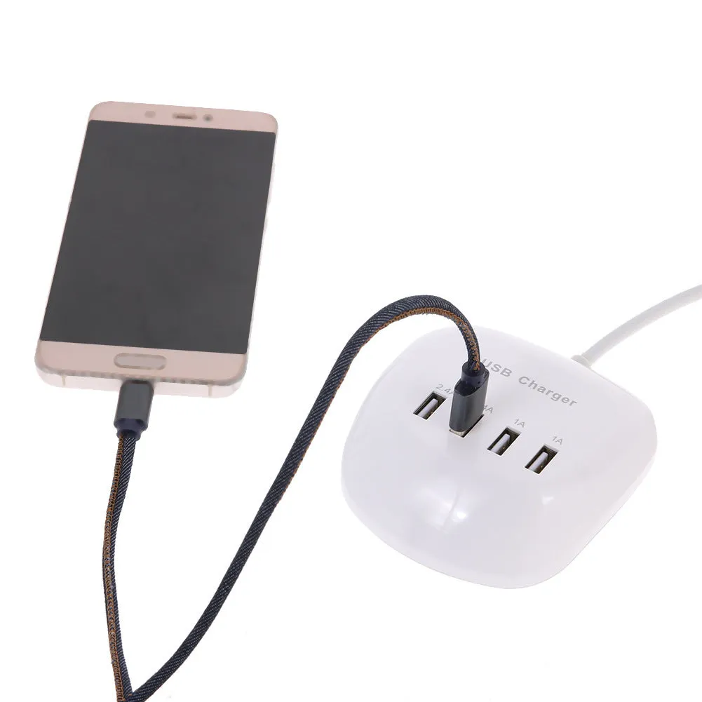 USB wall charger with EU and US plug options for smartphone and tablet charging