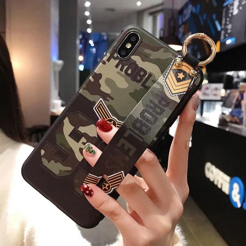 Samsung Galaxy phone case with a bracket folded out from the back, shown in a simple design.