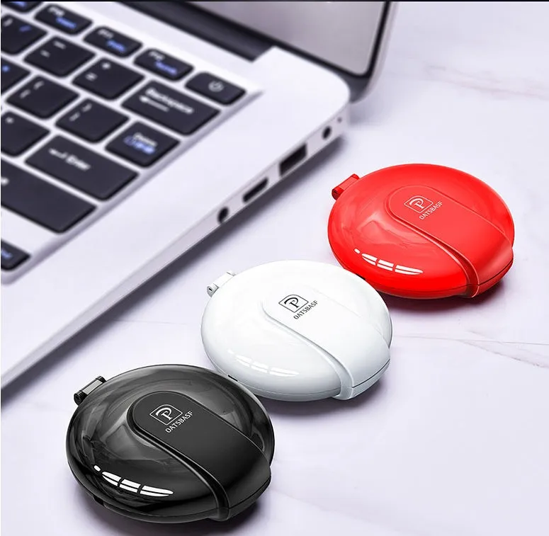 Black 3-in-1 magnetic retractable phone charger and car holder with extended cable