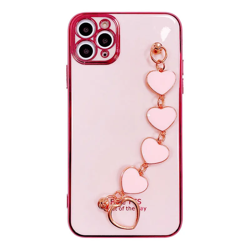 Green silicone mobile phone case with an attached white bracelet for a Samsung Galaxy model.