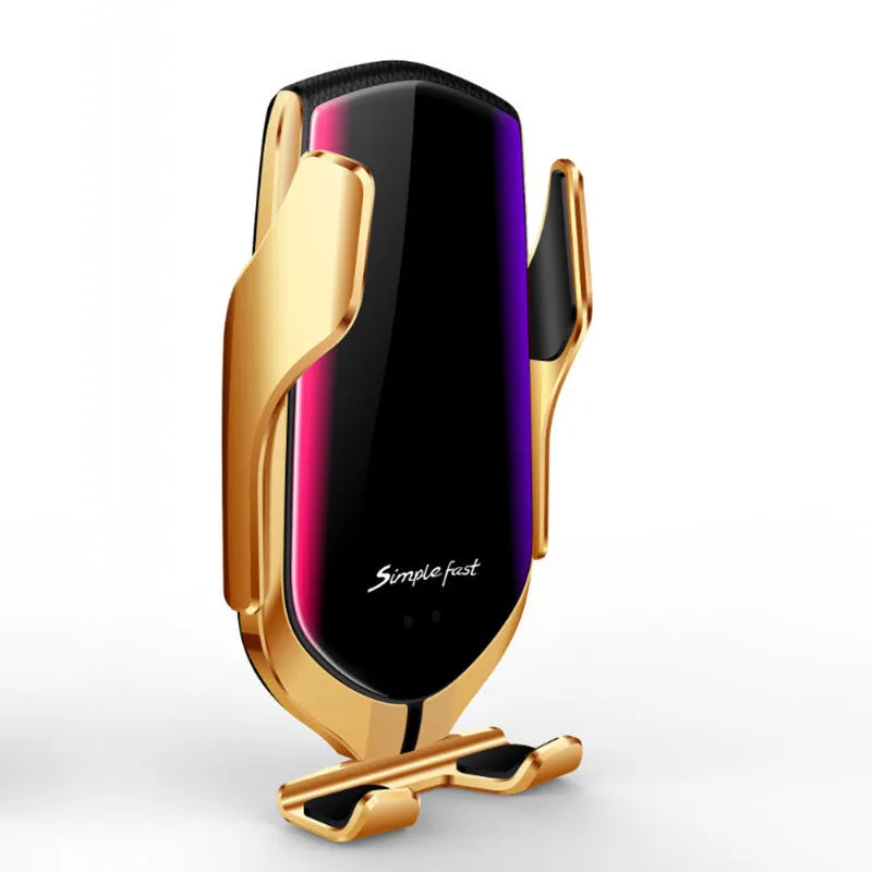 Magic Clip R3 car phone holder with dual charging ports mounted on dashboard