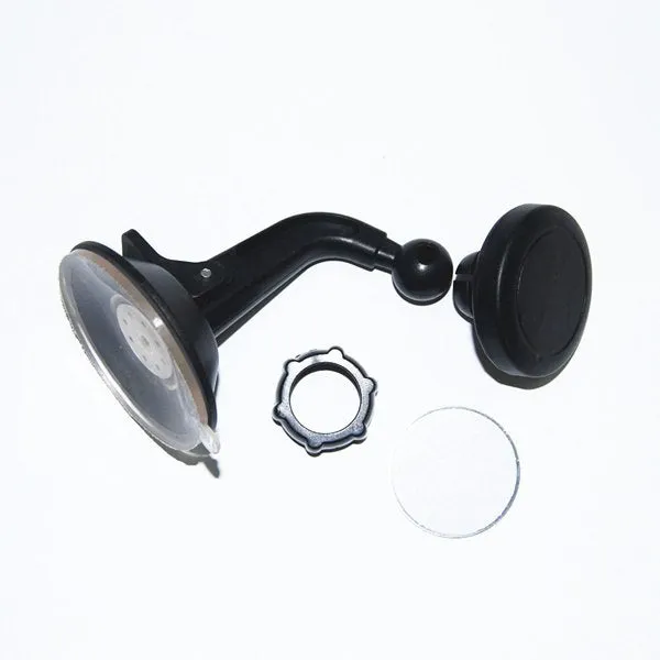 Black magnetic car phone holder with 360 rotation for dashboard mounting with iPhone and Samsung compatibility