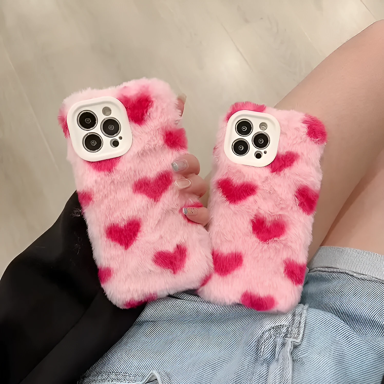 Pink cartoon design silicone back cover case for Apple iPhone