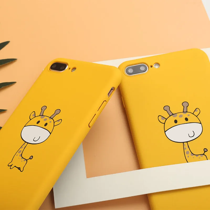 Yellow pattern phone case for iPhone with printed design on PC material