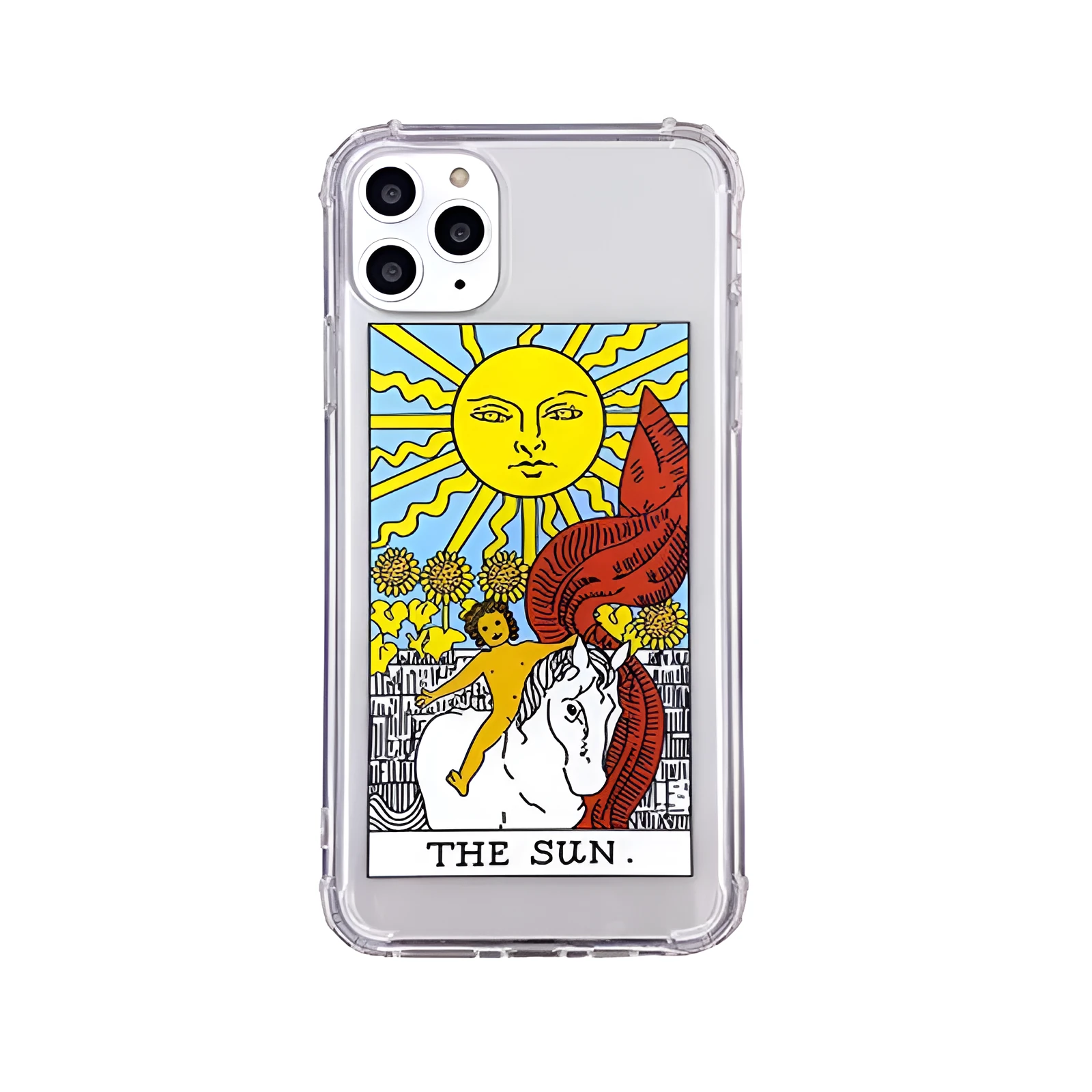Creative Mythology Comic Phone Case in Sun or Moon colour with graffiti cartoon design