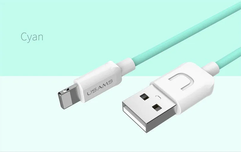 USB cable in multiple colours with Type C, Micro, and IPhone connector options
