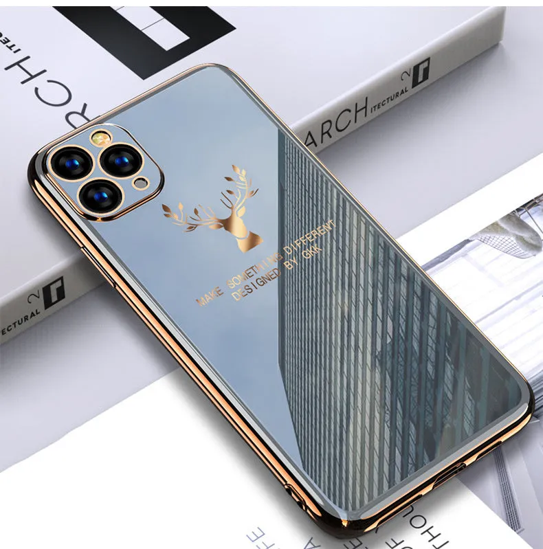 Black full lens TPU phone case for iPhone showing back cover design.
