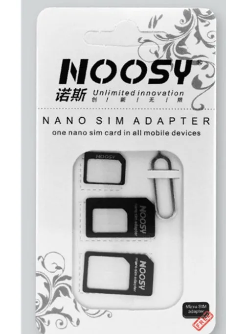 Black and white SIM card tool sets showing plastic case and metal ejector pin for mobile phones