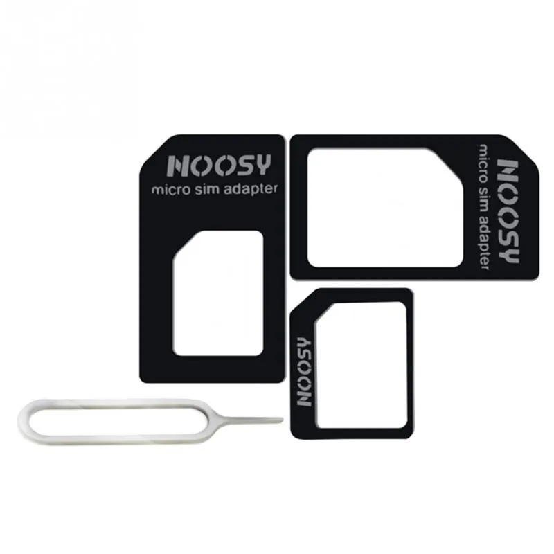 Black and white SIM card tool sets showing plastic case and metal ejector pin for mobile phones