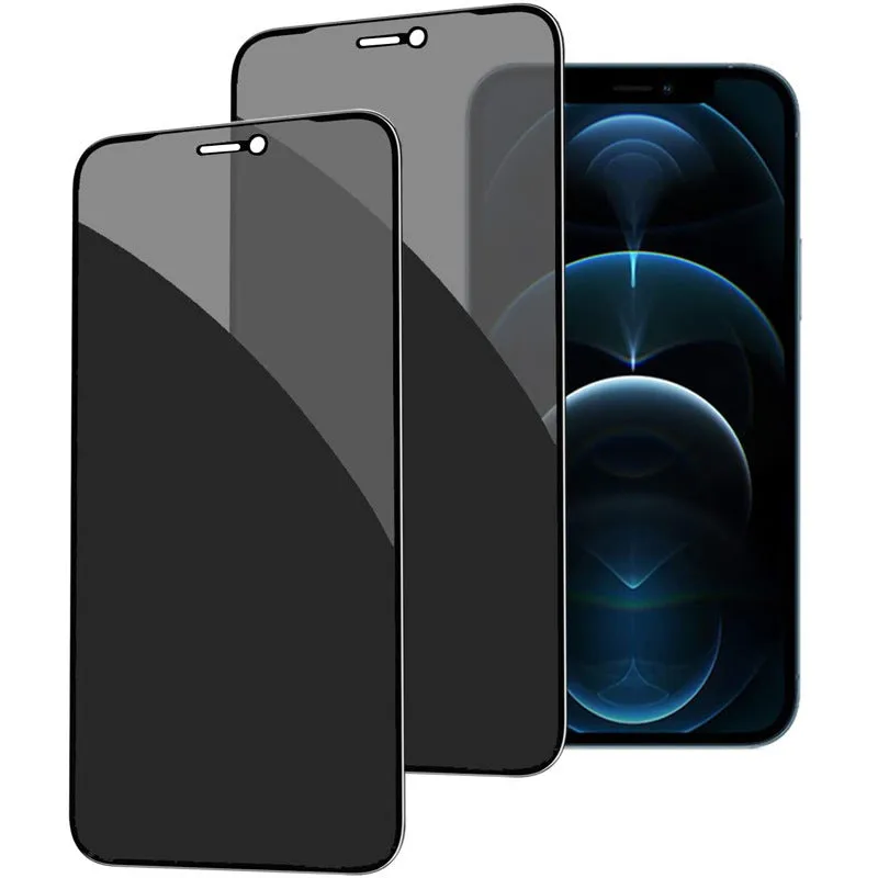 iPhone privacy screen protector tempered glass with anti-peeping technology and matte finish
