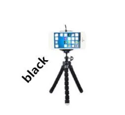 Mini flexible sponge octopus tripod stand holder for mobile phones and GoPro cameras in black colour