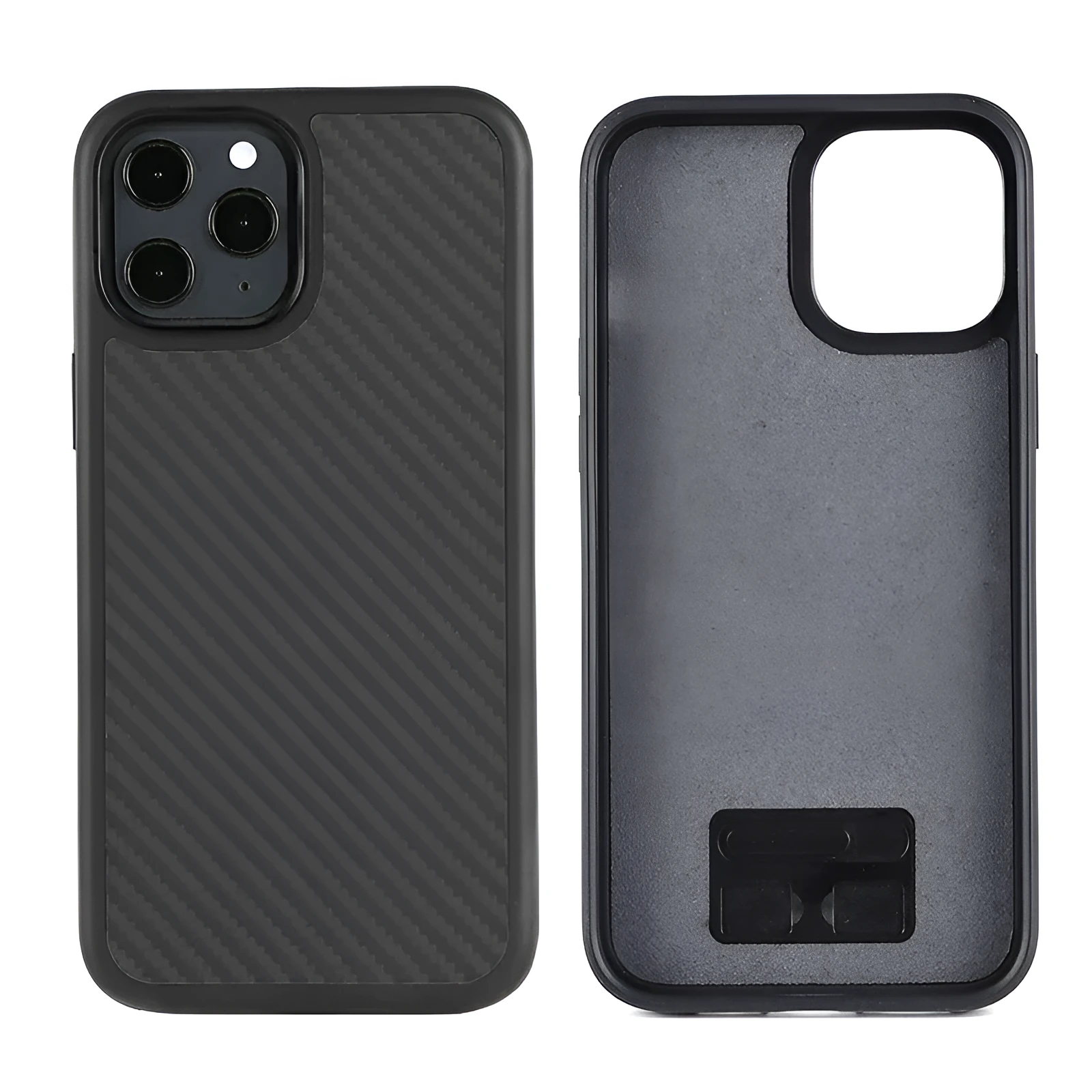 Handmade wooden phone case for Apple iPhone with TPU and Kevlar construction.