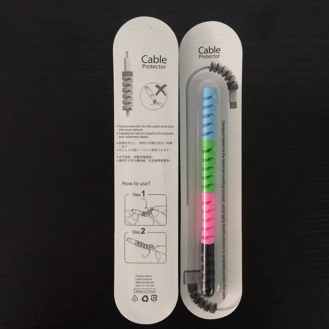 3.5cm plastic charging cable protector for phone charger cables in assorted colours