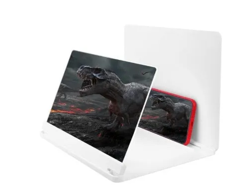 9-inch smartphone screen amplifier with plexiglass lens and universal phone holder