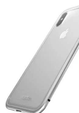 Suntaiho magnetic adsorption phone case with tempered glass back for compatible iPhone models