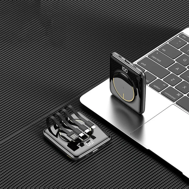 20000mAh power bank with LCD display showing battery percentage