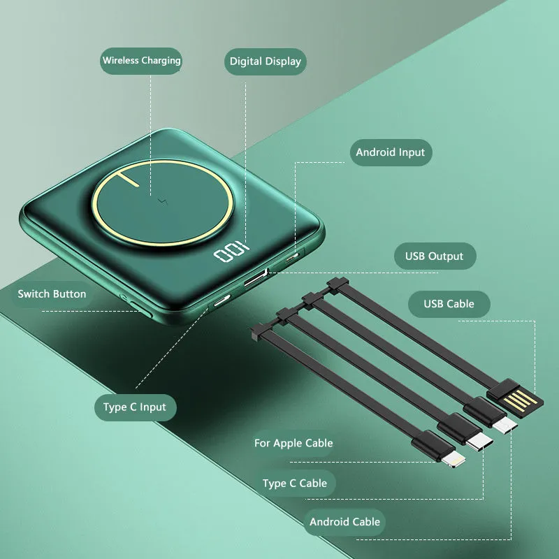 20000mAh power bank with LCD display showing battery percentage