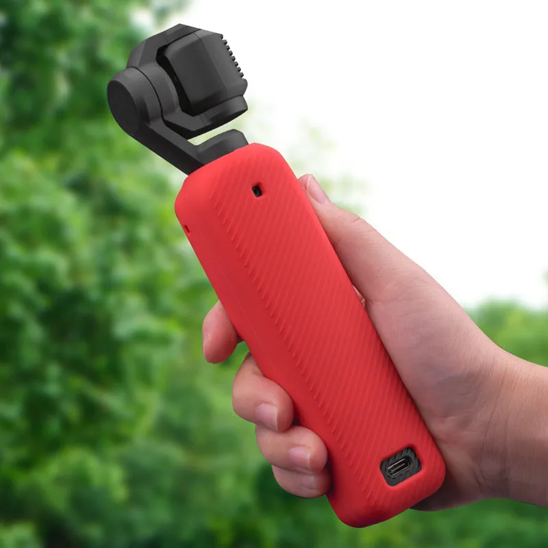 Black silicone protective sleeve for PTZ camera body showing non-slip texture and form-fitting design