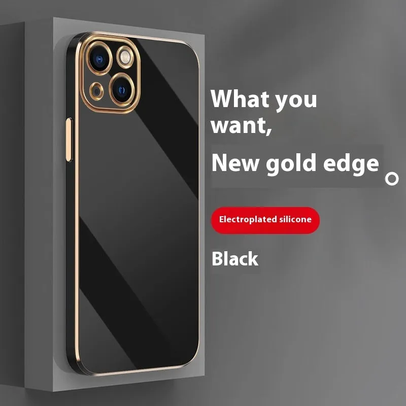Simple 6D straight edge electroplating TPU phone case for iPhone 15 and 16 in mint green colour