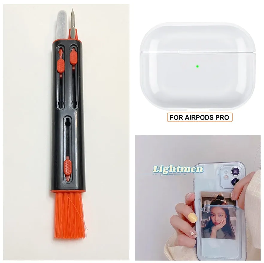 Clear transparent PVC iPhone case with a card slot on the back, shown fitting an iPhone model.