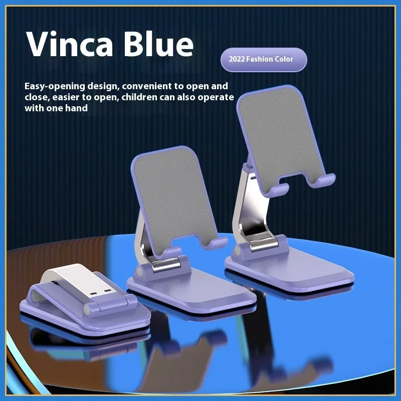 Folding portable aluminium alloy desktop phone tablet stand in four colour options