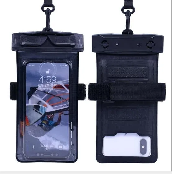 PVC waterproof mobile phone bag for outdoor activities available in multiple colours