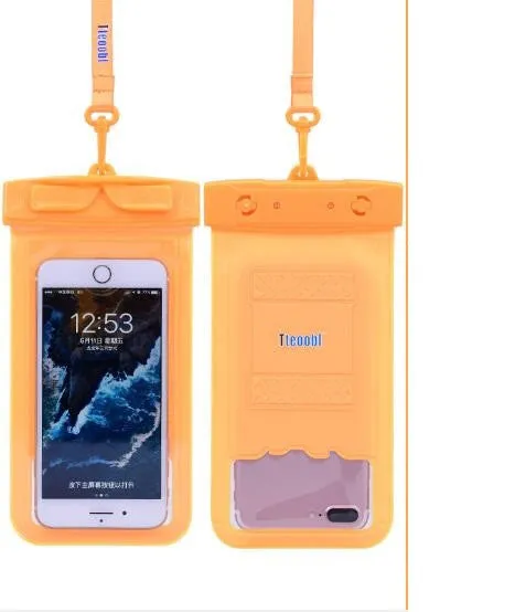PVC waterproof mobile phone bag for outdoor activities available in multiple colours