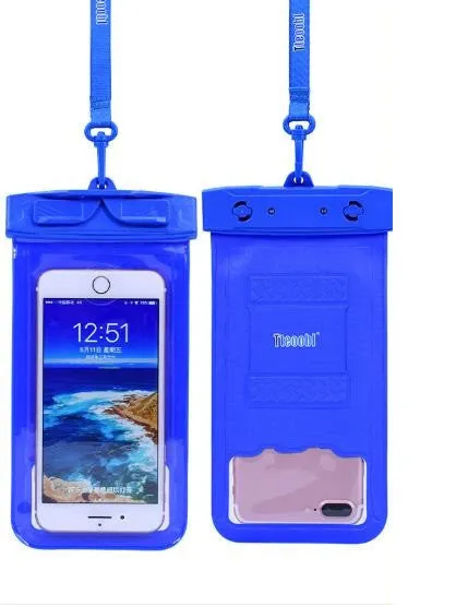 PVC waterproof mobile phone bag for outdoor activities available in multiple colours