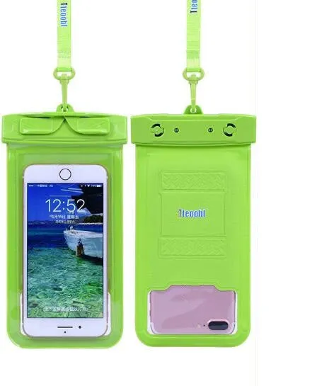 PVC waterproof mobile phone bag for outdoor activities available in multiple colours