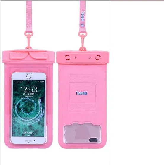 PVC waterproof mobile phone bag for outdoor activities available in multiple colours