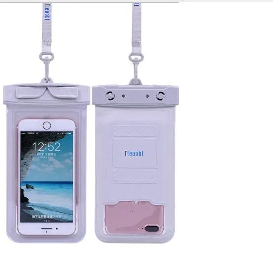 PVC waterproof mobile phone bag for outdoor activities available in multiple colours