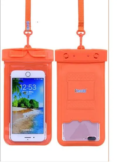 PVC waterproof mobile phone bag for outdoor activities available in multiple colours