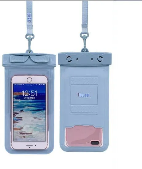 PVC waterproof mobile phone bag for outdoor activities available in multiple colours