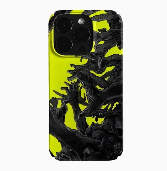 Art Niche scratch resistant hard shell phone case for iPhone, glossy finish with large hole cutouts