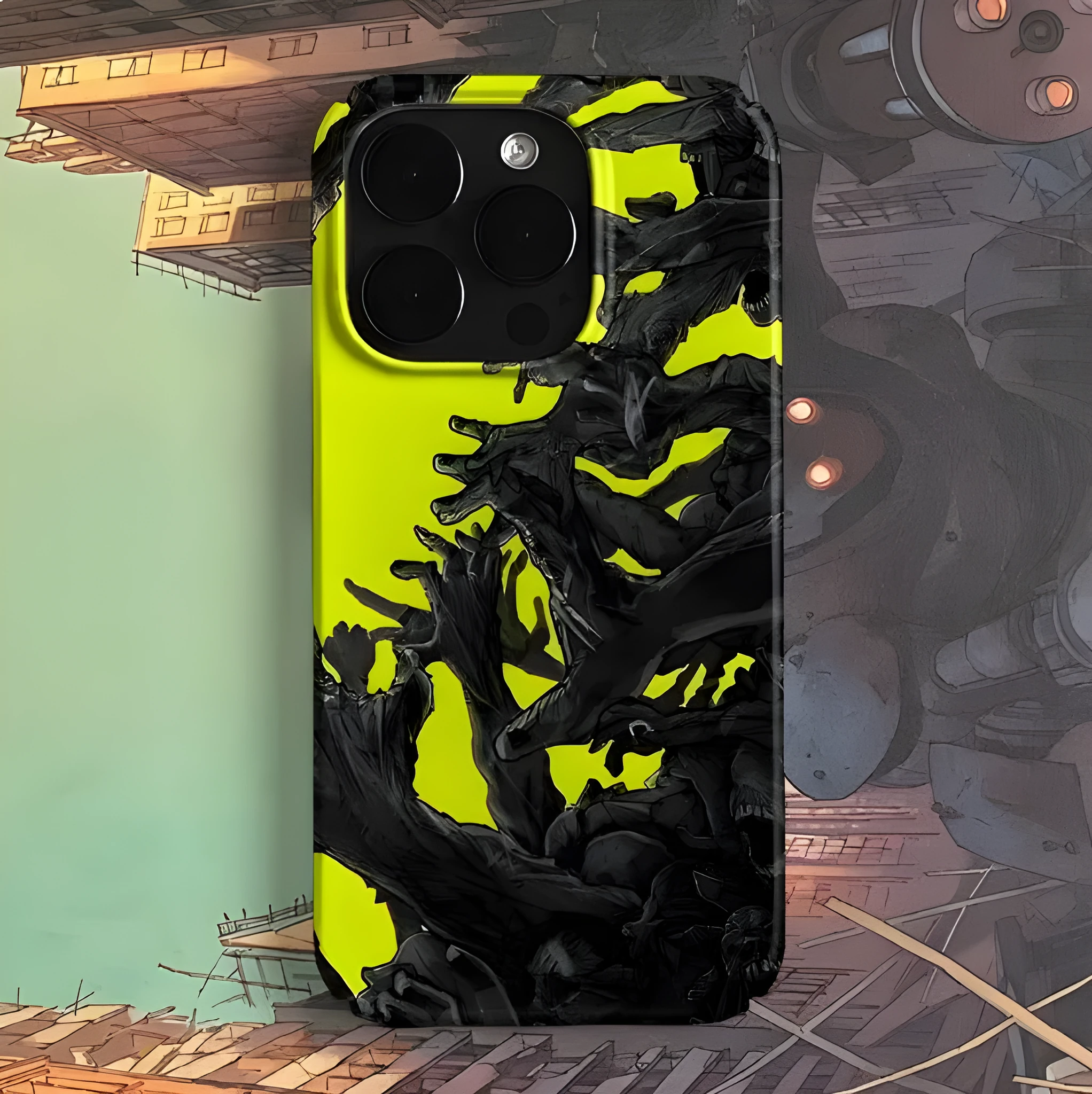 Art Niche scratch resistant hard shell phone case for iPhone, glossy finish with large hole cutouts