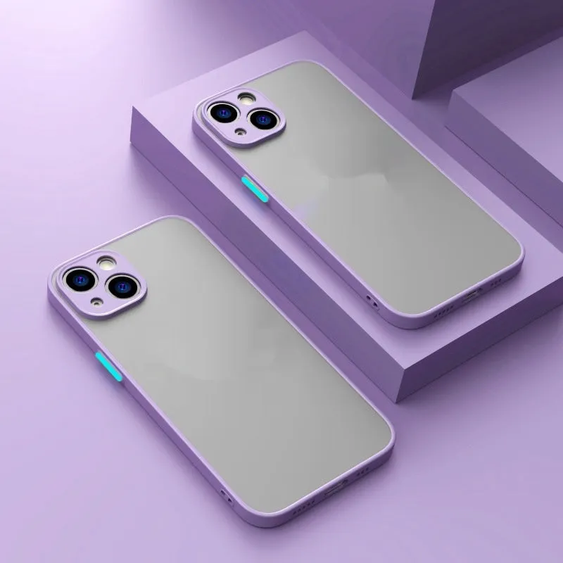 Frosted magnetic iPhone case for MagSafe charging on an iPhone 15 Pro in dark green.