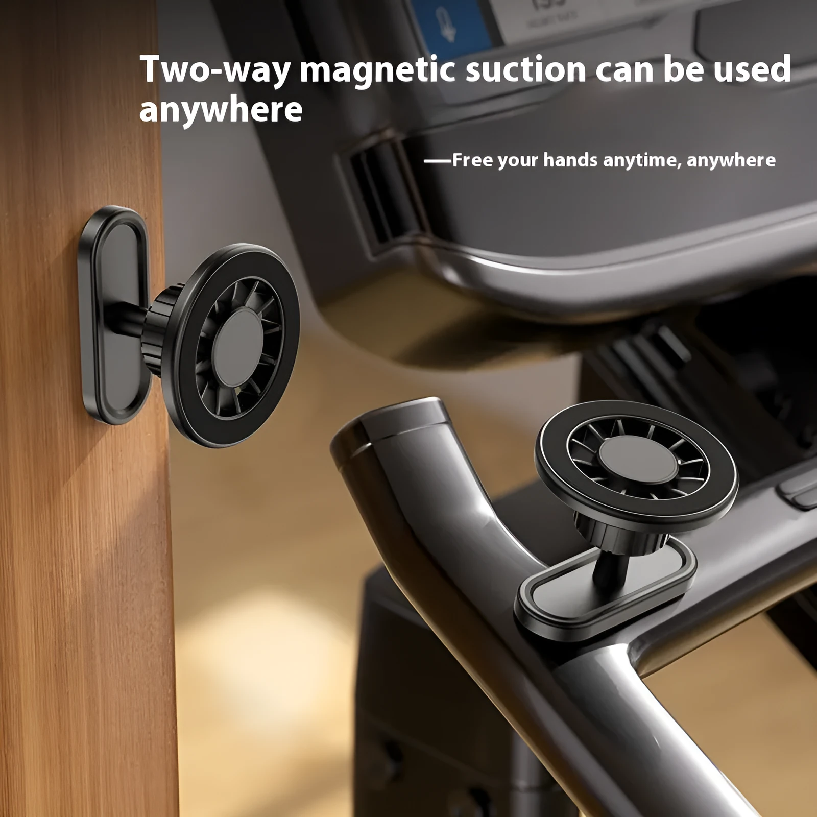 Double-sided magnetic outdoor photography bracket with plastic housing for camera mounting