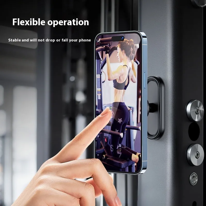Double-sided magnetic outdoor photography bracket with plastic housing for camera mounting