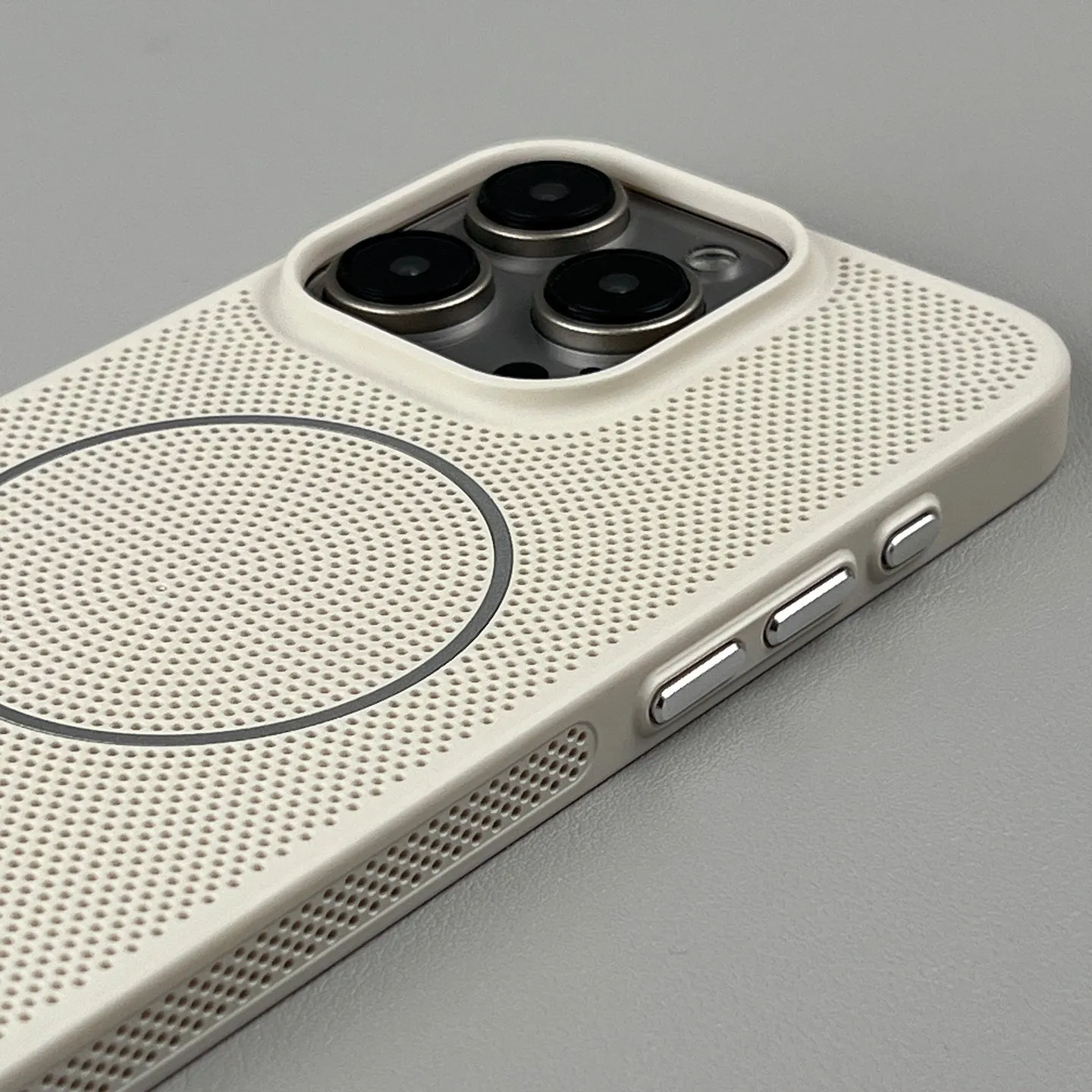 Thin frosted magnetic phone case for iPhone in multiple colours, showing shockproof and heat dissipating design.