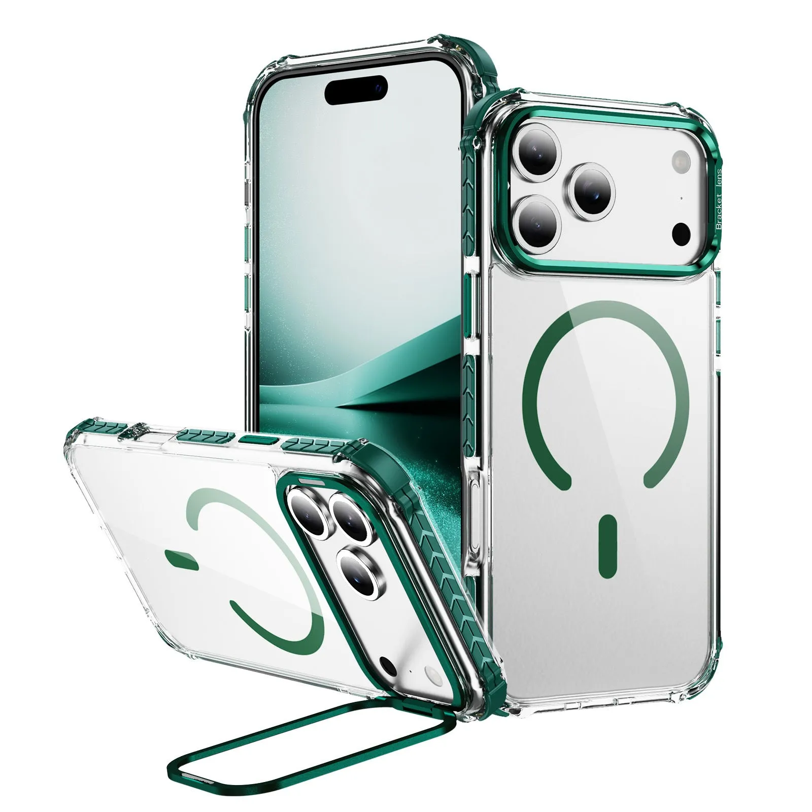 Transparent magnetic suction iPhone case for iPhone 16 Pro in multiple colour options