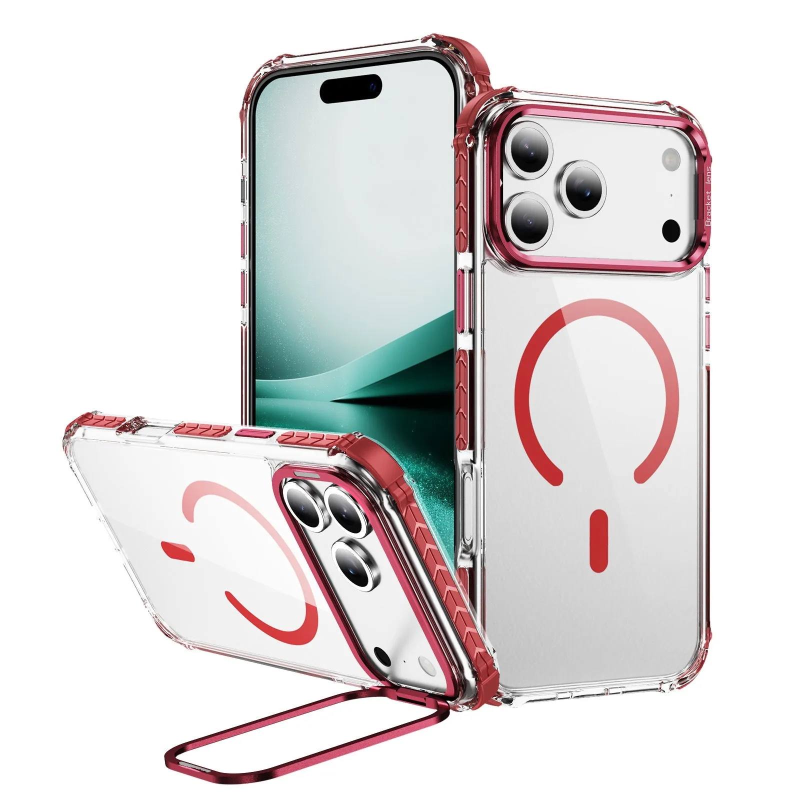Transparent magnetic suction iPhone case for iPhone 16 Pro in multiple colour options